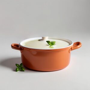 ceramic casserole pot with lid 3l