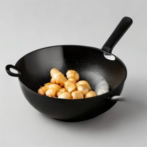 non stick stir fry wok with lid 28cm